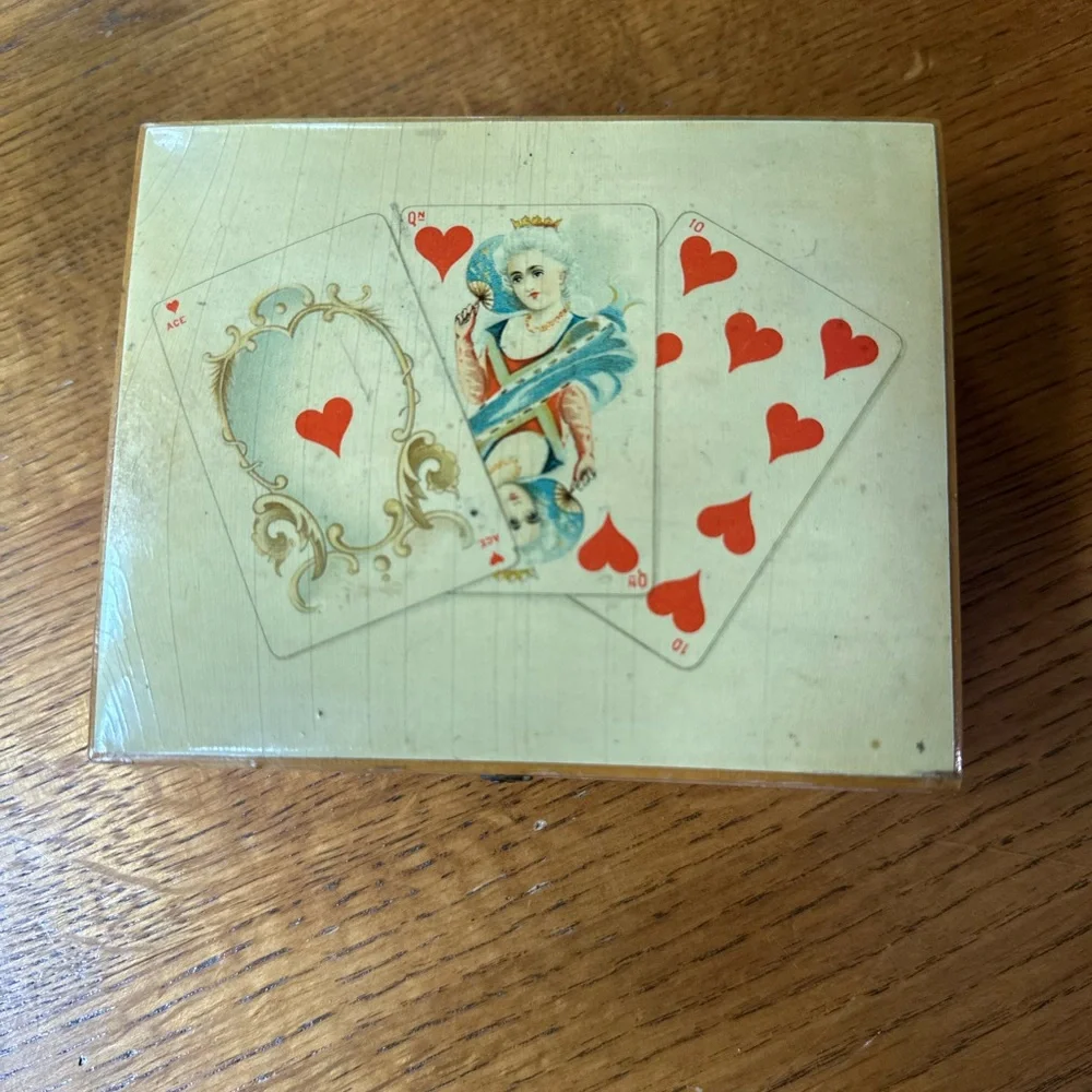 Brooks Rare Antique Brooks Soft Finish Sewing Thread Small Wooden Box GUC